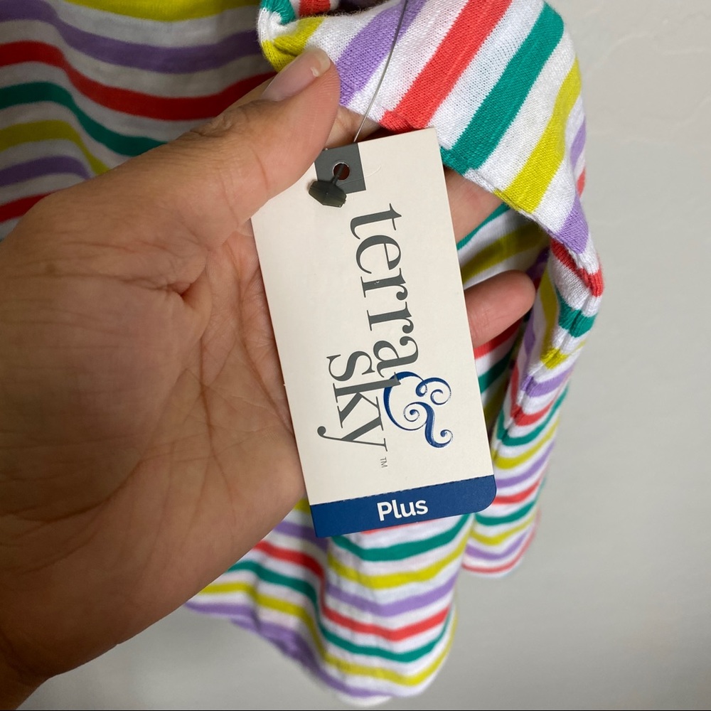NWT Terra & Sky Size 2X Striped Top - Picture 6 of 8